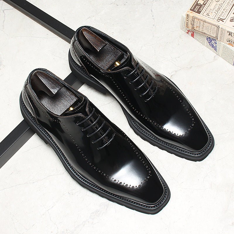 Men's Platform Carved Oxfords: Fashion Bold Gala - Ready Dress Shoesyes