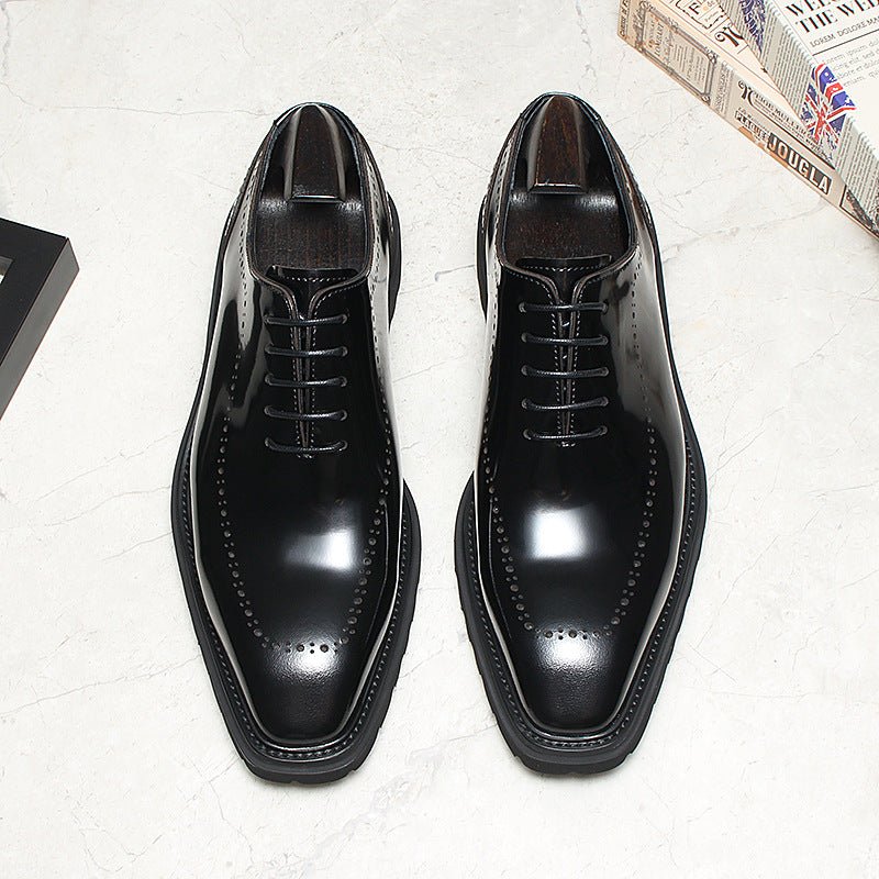 Men's Platform Carved Oxfords: Fashion Bold Gala - Ready Dress Shoesyes