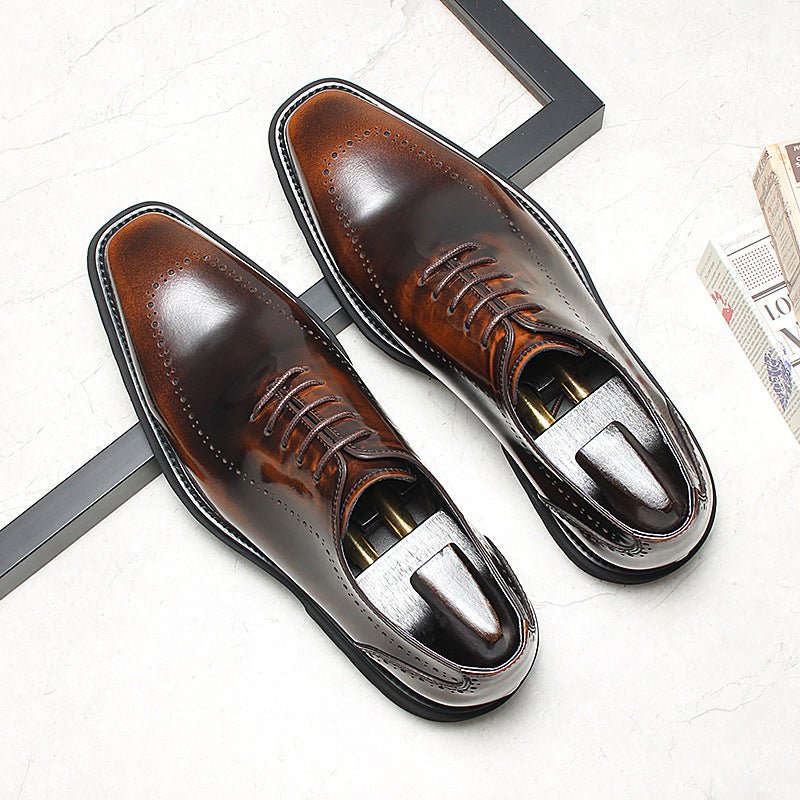 Men's Platform Carved Oxfords: Fashion Bold Gala - Ready Dress Shoesyes