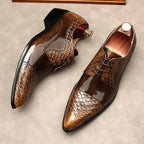 Men's Pointed Cap - Toe Derby Shoes: Stylish Wedding Formal Dress Shoesyes