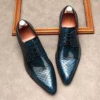 Men's Pointed Cap - Toe Derby Shoes: Stylish Wedding Formal Dress Shoesyes