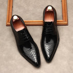 Men's Pointed Cap - Toe Derby Shoes: Stylish Wedding Formal Dress Shoesyes