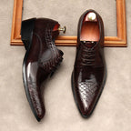 Men's Pointed Cap - Toe Derby Shoes: Stylish Wedding Formal Dress Shoesyes