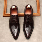 Men's Pointed Cap - Toe Derby Shoes: Stylish Wedding Formal Dress Shoesyes