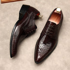Men's Pointed Cap - Toe Derby Shoes: Stylish Wedding Formal Dress Shoesyes