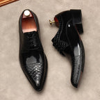 Men's Pointed Cap - Toe Derby Shoes: Stylish Wedding Formal Dress Shoesyes