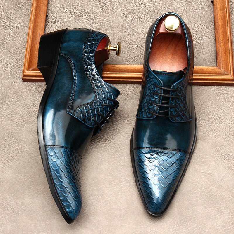 Men's Pointed Cap - Toe Derby Shoes: Stylish Wedding Formal Dress Shoesyes