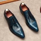 Men's Pointed Cap - Toe Derby Shoes: Stylish Wedding Formal Dress Shoesyes