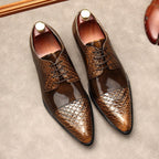 Men's Pointed Cap - Toe Derby Shoes: Stylish Wedding Formal Dress Shoesyes