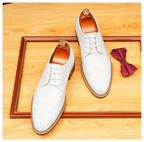 Men's Pointed Derby Dress Shoes: Fashion Brogue Formal Derby