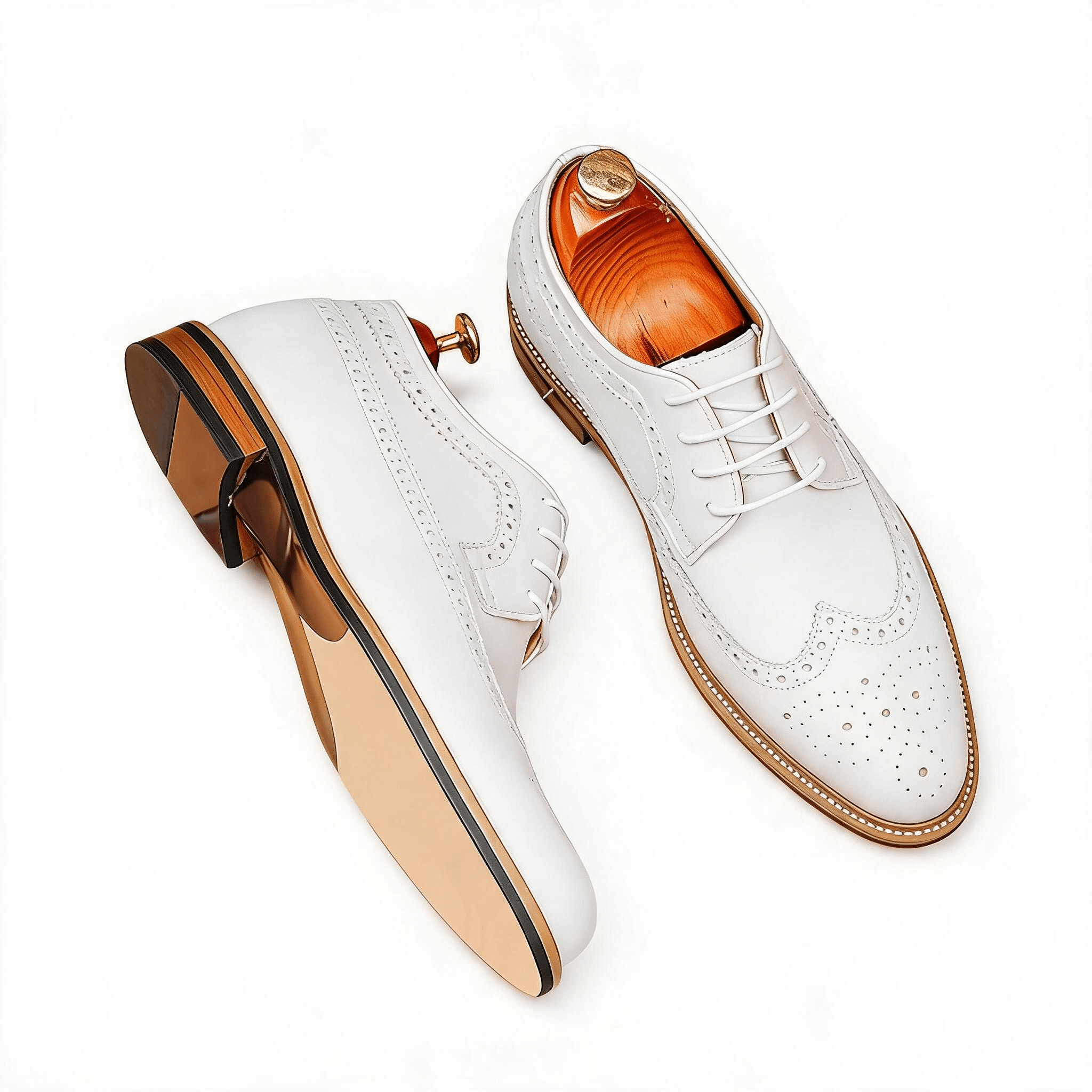 Men's Pointed Derby Dress Shoes: Fashion Brogue Formal Derby
