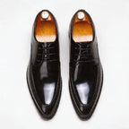 Men's Pointed Derby Dress Shoes: Fashion Chunky Sole Formal
