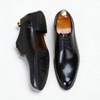 Men's Pointed Derby Dress Shoes: Fashion Patterned Sole Formal