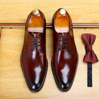 Men's Pointed Derby Dress Shoes: Fashion Patterned Sole Formal