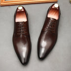 Men's Pointed Derby Shoes: Stylish Groomsmen Wedding Dress Shoesyes