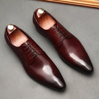 Men's Pointed Derby Shoes: Stylish Groomsmen Wedding Dress Shoesyes