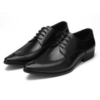 Men's Pointed Stitch Oxfords: Fashion Gala Minimalist Dress Shoesyes