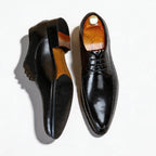 Men's Pointed Toe Dress Shoes: Genuine Leather Formal Business Shoes