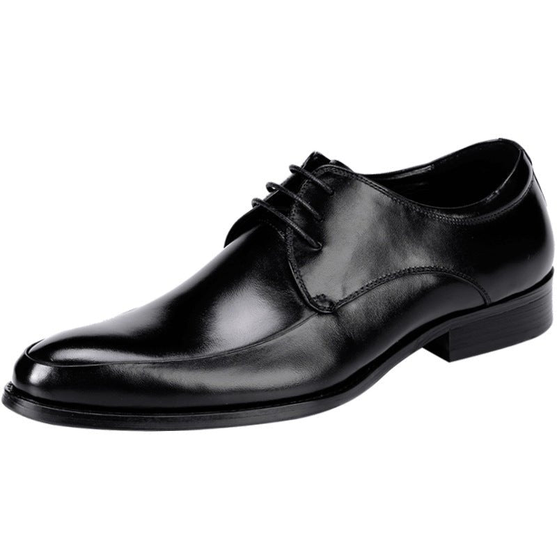 Men's Pointed Toe Dress Shoes: Genuine Leather Formal Business Shoes