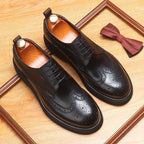 Men's Premium Brogue Derby: Fashion Chunky Trendy Dress