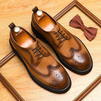 Men's Premium Brogue Derby: Fashion Chunky Trendy Dress