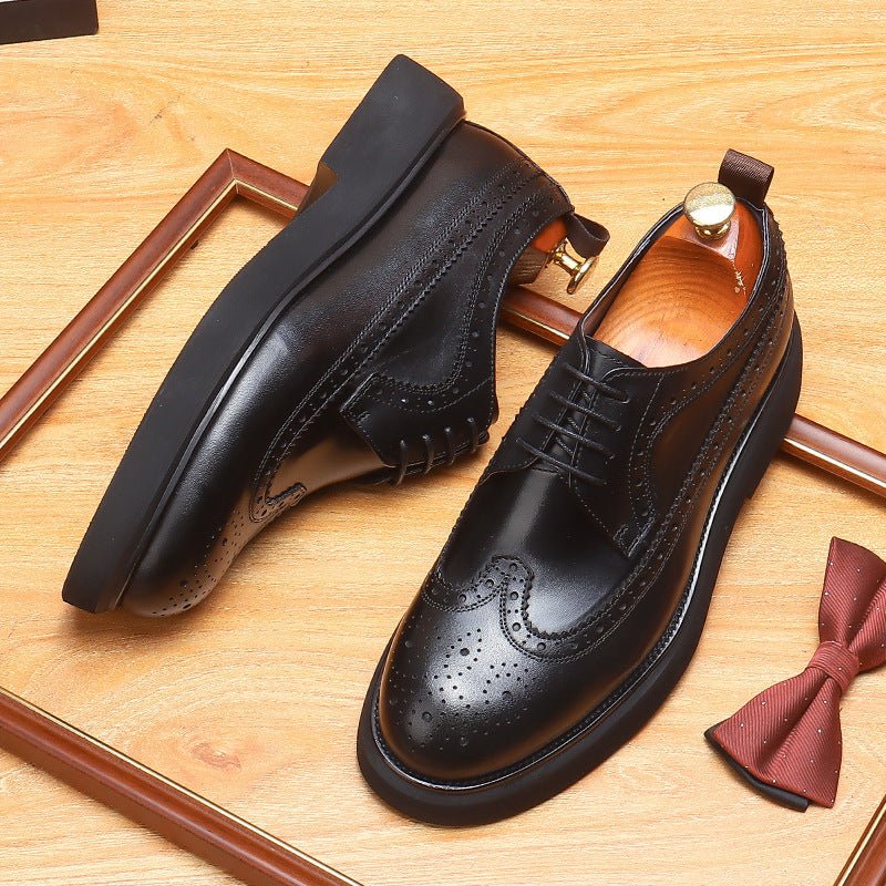 Men's Premium Brogue Derby: Fashion Chunky Trendy Dress