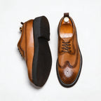 Men's Premium Brogue Derby: Fashion Chunky Trendy Dress
