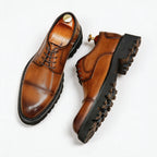 Men's Premium Cap Toe Derby: Fashion Chunky Business Formal
