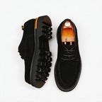 Men's Premium Suede Derby: Fashion Chunky Business Dress Shoes
