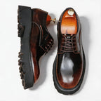 Men's Round Toe Derby: Fashion Chunky Lug Sole Formal Dress