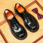 Men's Round Toe Derby: Fashion Chunky Sole Moc Toe Formal