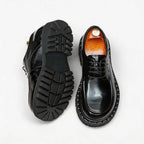 Men's Round Toe Derby: Fashion Chunky Sole Studded Formal