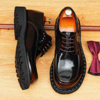 Men's Round Toe Derby: Fashion Chunky Sole Studded Formal