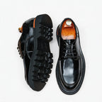 Men's Round Toe Derby: Fashion Contrast Welt Chunky Formal