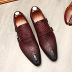 Men's Scaly Twin - Buckle Shoes: Fashion Elite - Groomsman Dress Shoesyes