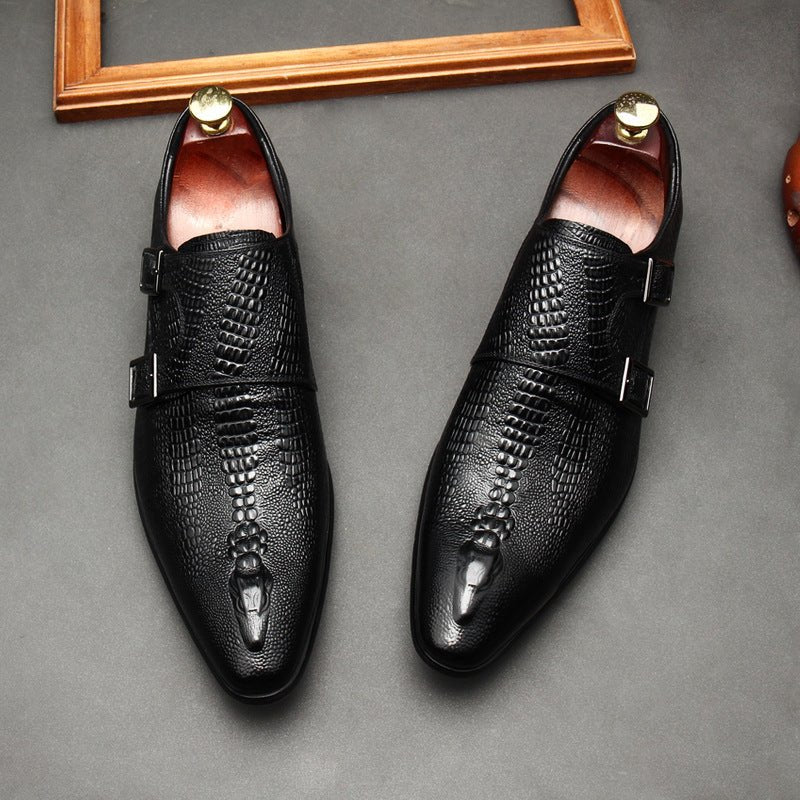 Men's Scaly Twin - Buckle Shoes: Fashion Elite - Groomsman Dress Shoesyes