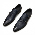 Men's Scaly Twin - Buckle Shoes: Fashion Elite - Groomsman Dress Shoesyes