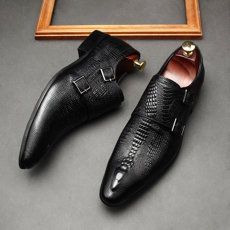 Men's Scaly Twin - Buckle Shoes: Fashion Elite - Groomsman Dress Shoesyes