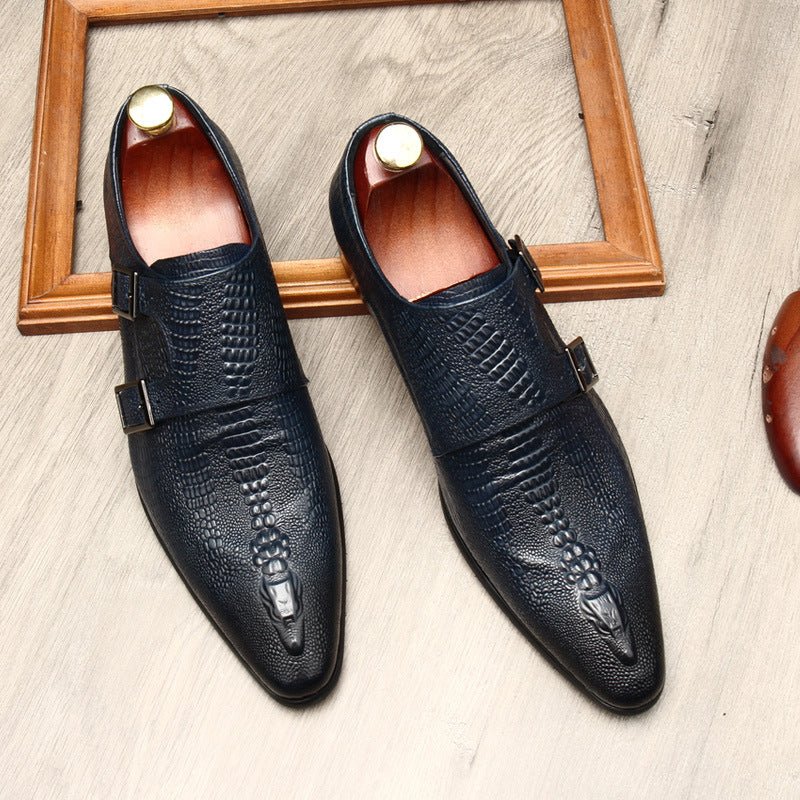 Men's Scaly Twin - Buckle Shoes: Fashion Elite - Groomsman Dress Shoesyes