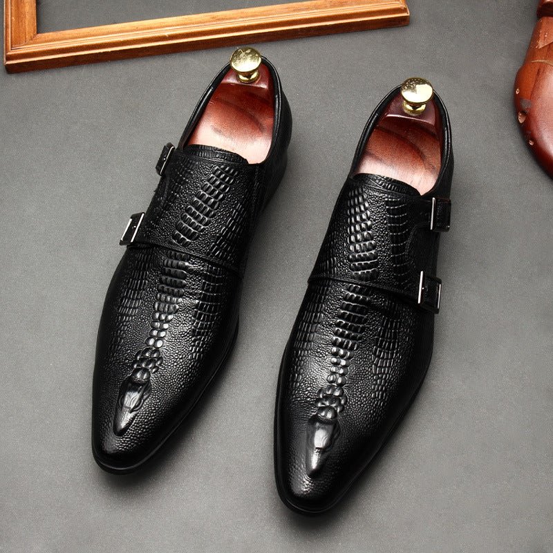 Men's Scaly Twin - Buckle Shoes: Fashion Elite - Groomsman Dress Shoesyes