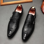 Men's Scaly Twin - Buckle Shoes: Fashion Elite - Groomsman Dress Shoesyes