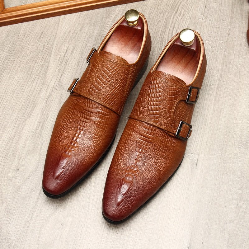 Men's Scaly Twin - Buckle Shoes: Fashion Elite - Groomsman Dress Shoesyes