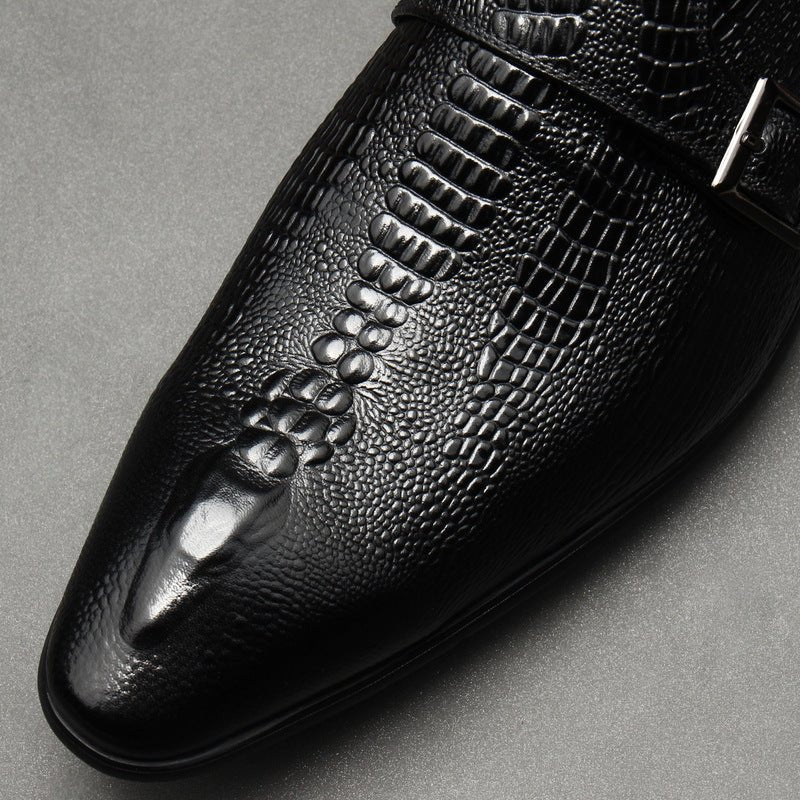 Men's Scaly Twin - Buckle Shoes: Fashion Elite - Groomsman Dress Shoesyes