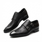 Men's Scaly Twin - Buckle Shoes: Fashion Elite - Groomsman Dress Shoesyes