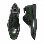 Men's Script Etched Monk Shoes: Fashion Gala Wedding Dress Shoesyes