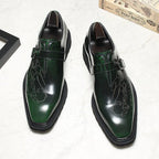 Men's Script Etched Monk Shoes: Fashion Gala Wedding Dress Shoesyes