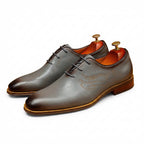 Men's Script Leather Oxford Dress Shoes | Luxury Wedding Footwearyes