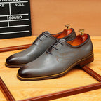 Men's Script Leather Oxford Dress Shoes | Luxury Wedding Footwearyes