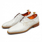 Men's Script Leather Oxford Dress Shoes | Luxury Wedding Footwearyes