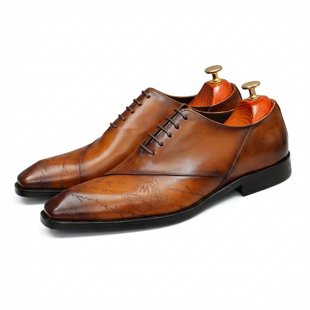 Men's Script Oxford Dress Shoes | Bespoke Artisan Footwearyes
